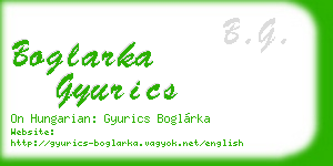 boglarka gyurics business card